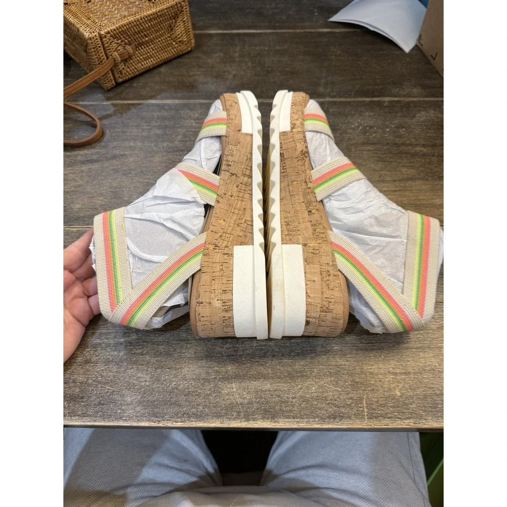 Steve Madden Kimmie Platform Espadrille Sandals Bright Multi Espadrille Size 9.5